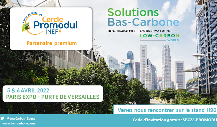 Un stand Cercle Promodul / INEF4 les 5 et 6 avril sur le salon Solutions Bas-Carbone