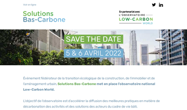 Solutions Bas-Carbone – L’Observatoire national LOW CARBON WORLD et publication du rapport fondateur